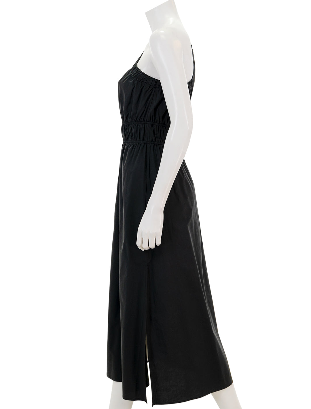 Side view of Rails' selani dress in black.