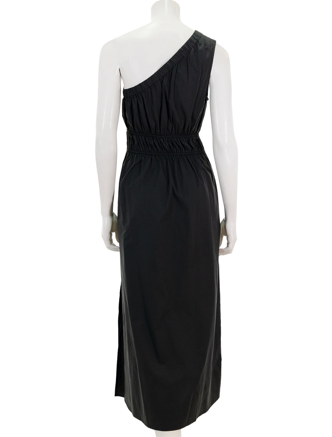 Back view of Rails' selani dress in black.