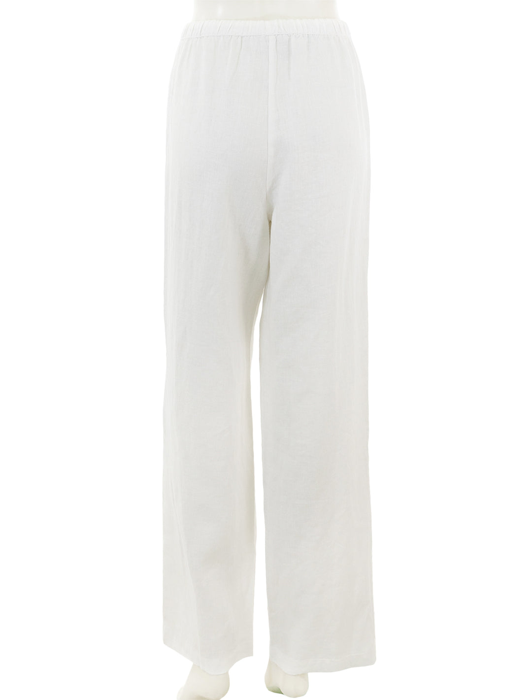 Back view of Rails' emmie linen pants in white.