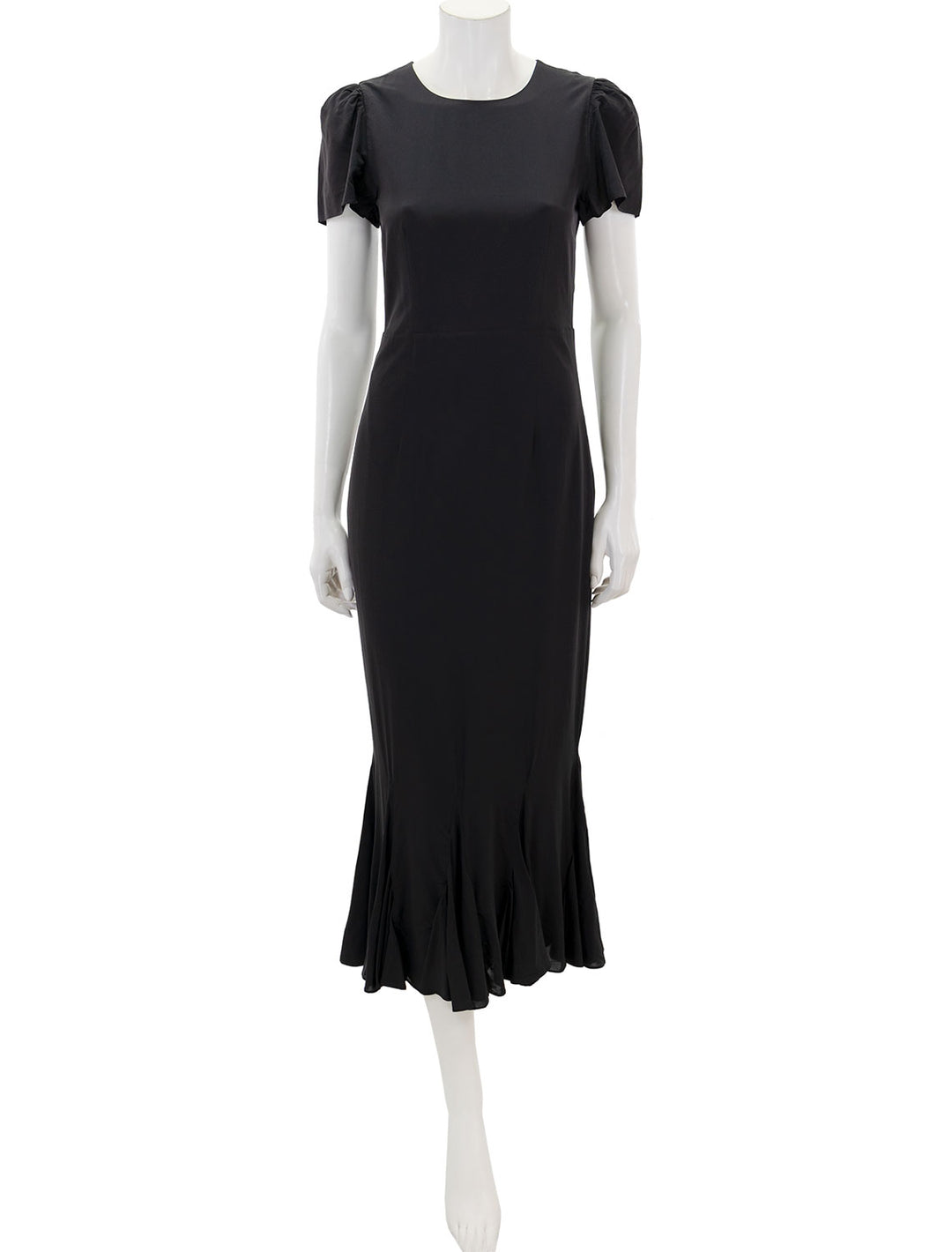 Front view of Rhode's lulani dress in black.