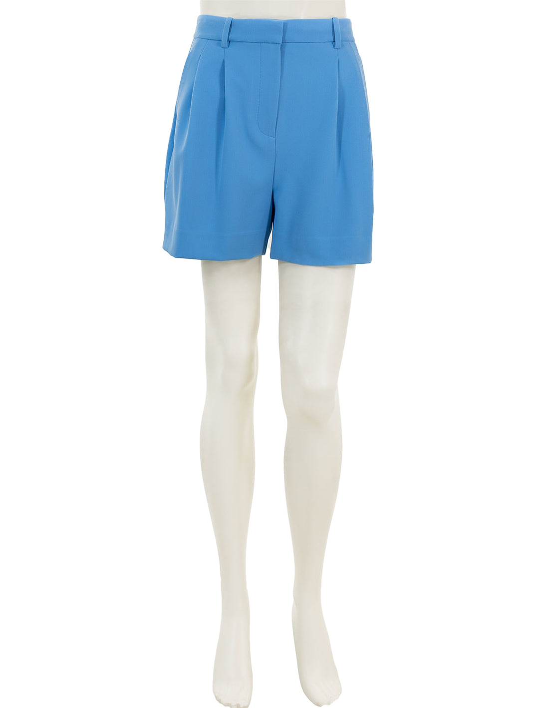 Front view of Derek Lam 10 Crosby's talulah shorts in azure.