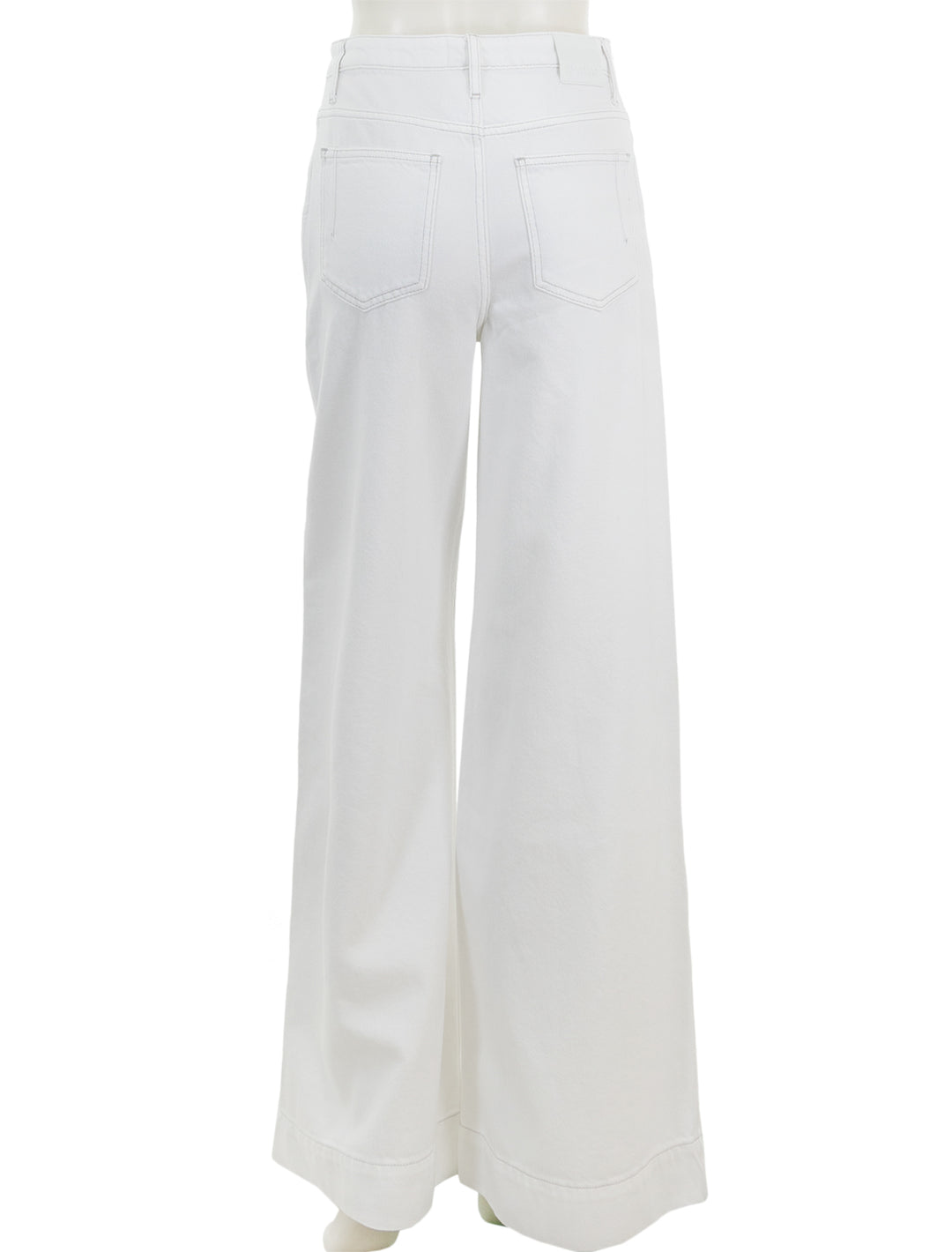 Back view of Derek Lam 10 Crosby's coralie high rise wide leg in white.