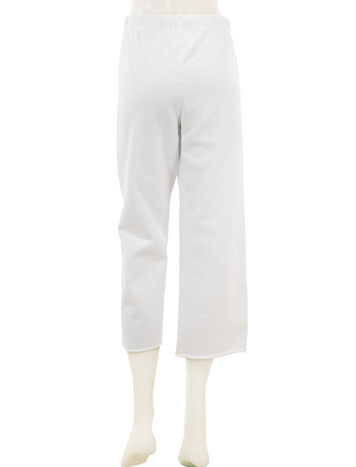 Back view of Splendid's cassie terry pant in white.