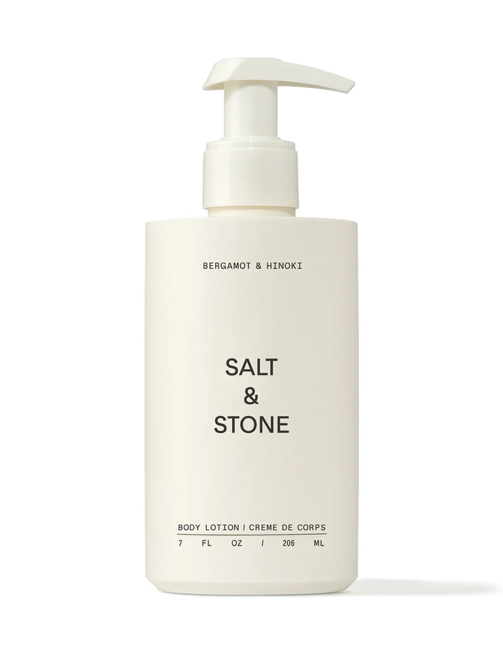 Salt + Stone body lotion in bergamot and hinoki