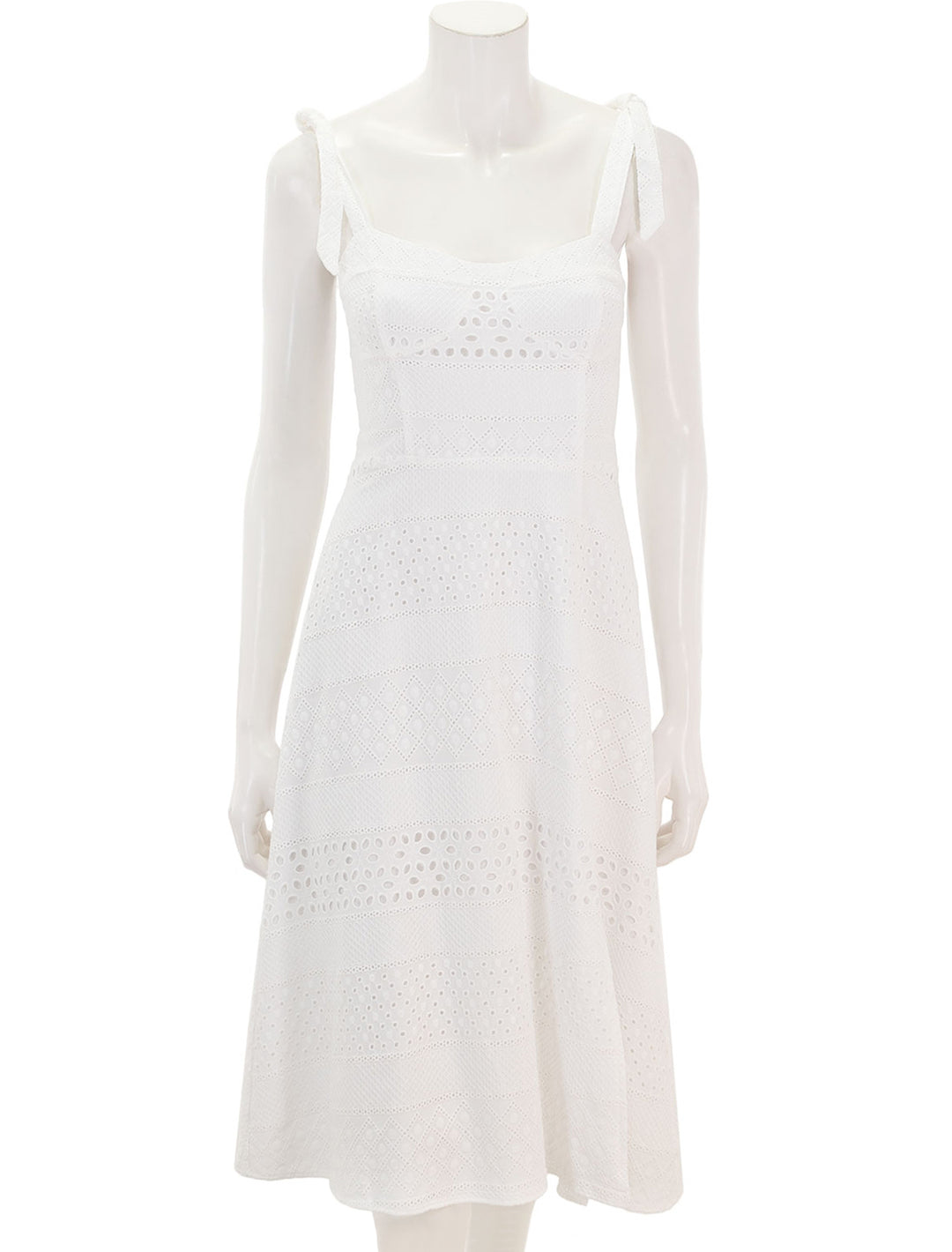 Front view of Steve Madden's carlynn dress in white.