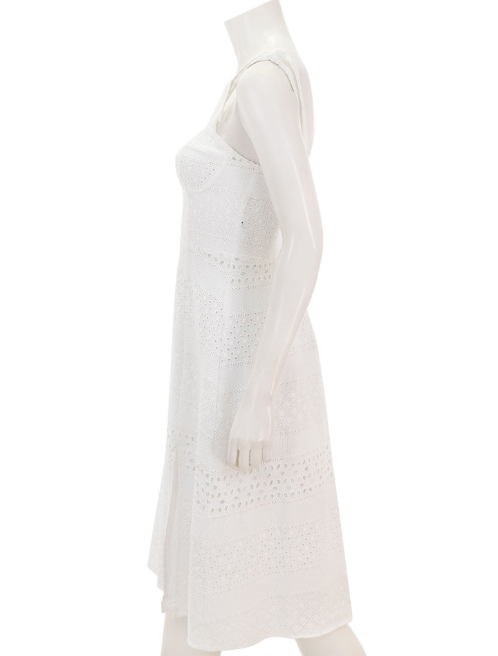 Side view of Steve Madden's carlynn dress in white.