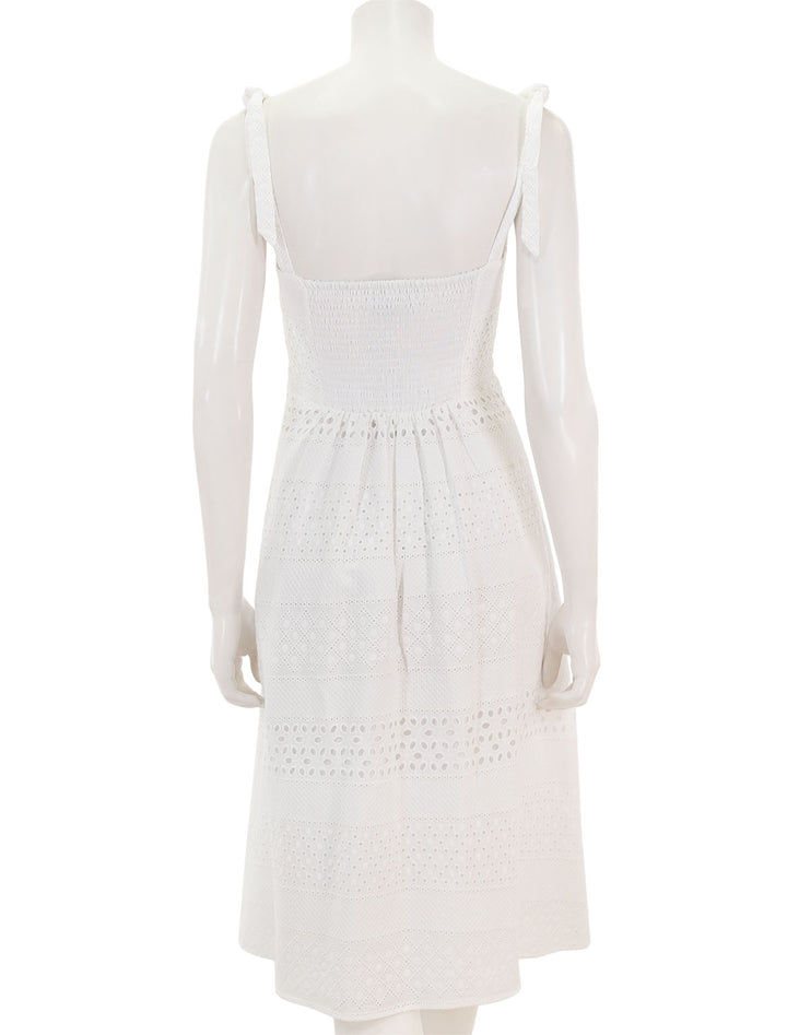 Back view of Steve Madden's carlynn dress in white.