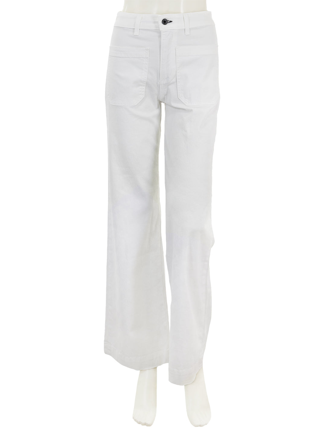 Front view of ASKK NY's Sailor Twill Pant in Ivory.