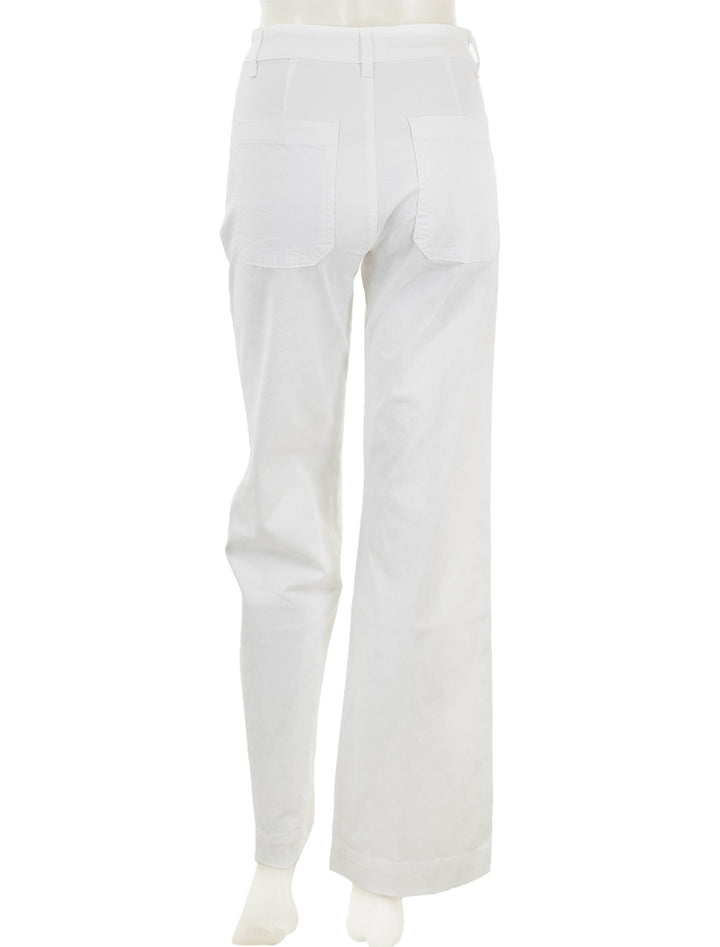 Back view of ASKK NY's Sailor Twill Pant in Ivory.