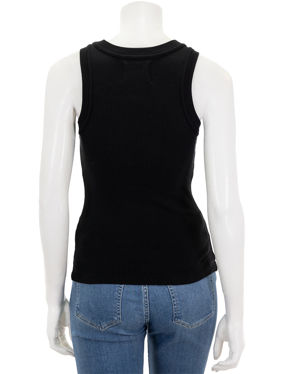 Back view of Citizens of Humanity's isabel rib tank in black.