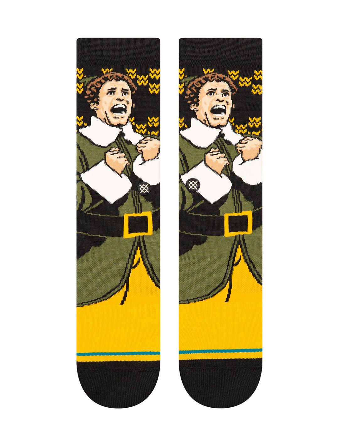 Front view of Stance's elf - smilings my favorite crew sock.