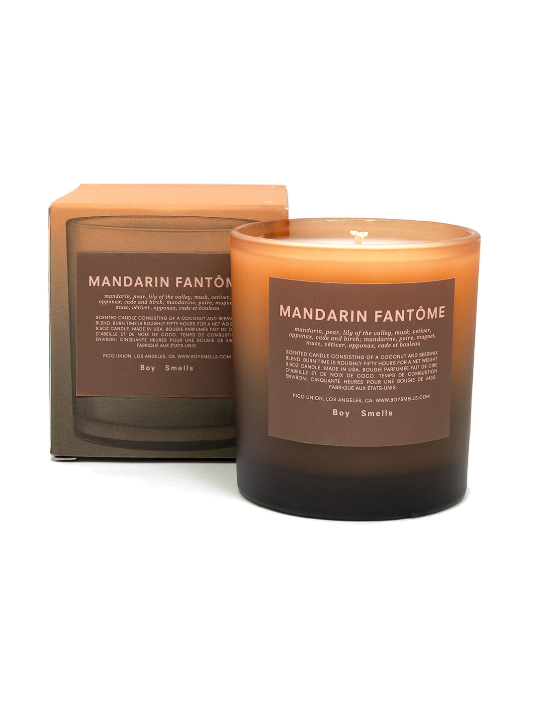 Boy Smells' mandarin fantome candle packaging.