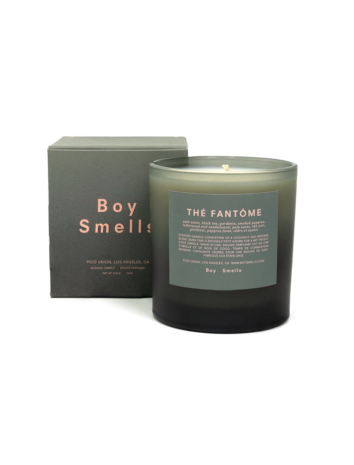 Boy Smells' the fantome candle packaging.