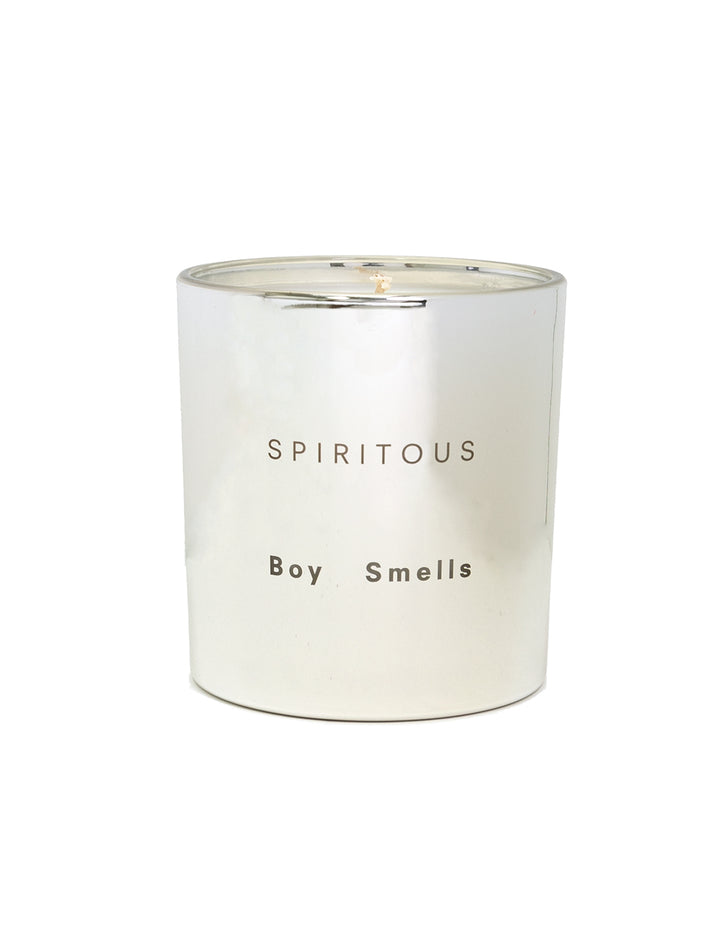 Front view of Boy Smells' spiritous candle.