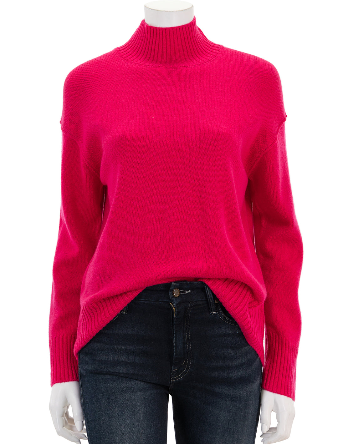 Front view of Rails' sasha pullover in cerise.