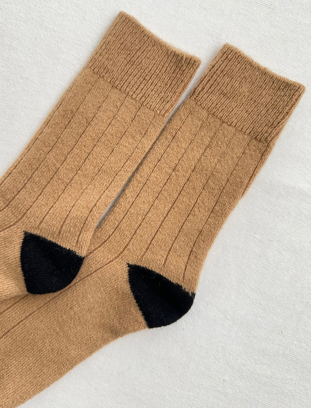 classic cashmere socks in camel (2)