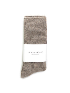 winter sparkle socks in nutmeg
