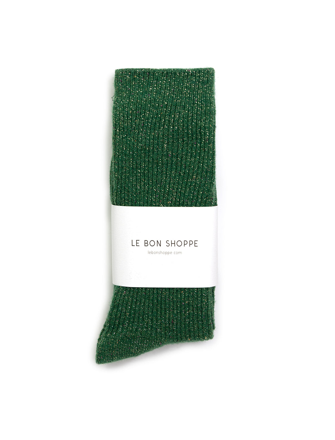 witner sparkle socks in evergreen