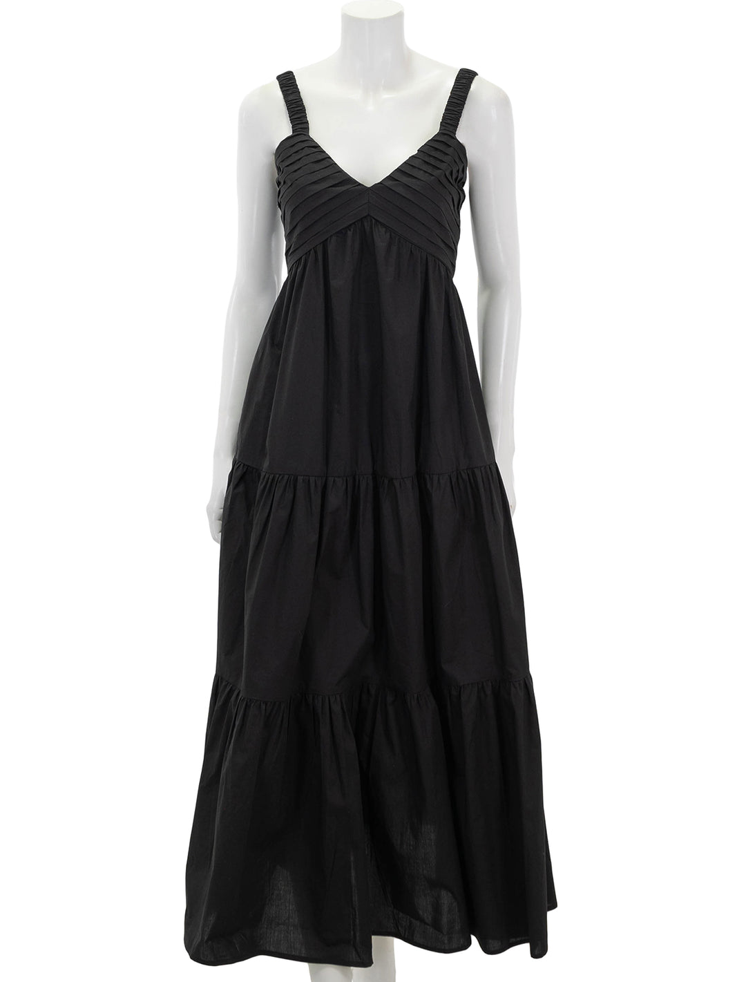 Front view of Steve Madden's eloria dress in black.
