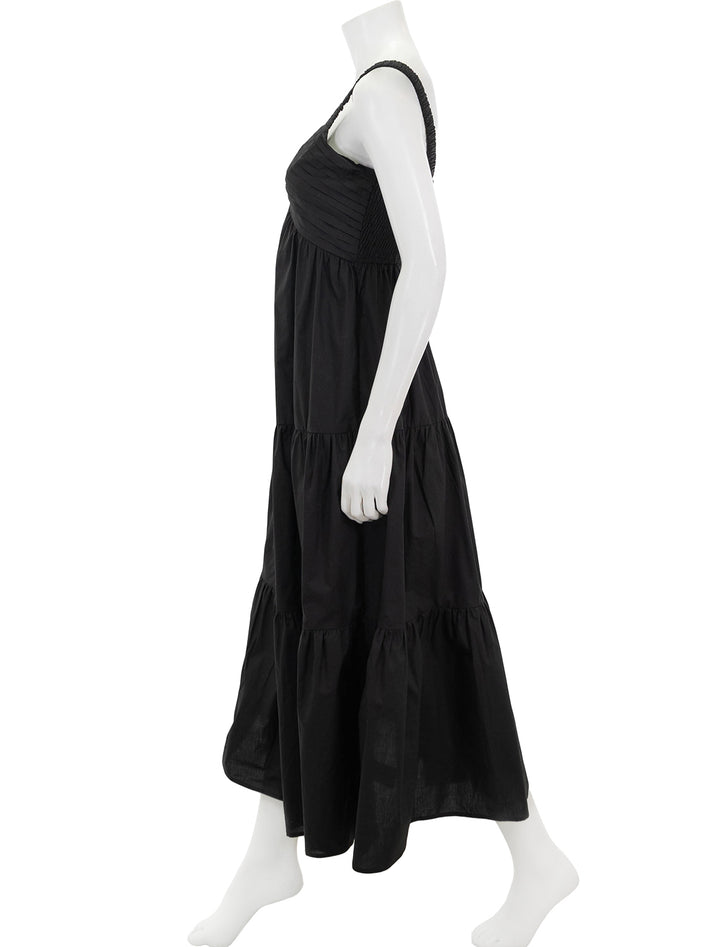 Side view of Steve Madden's eloria dress in black.