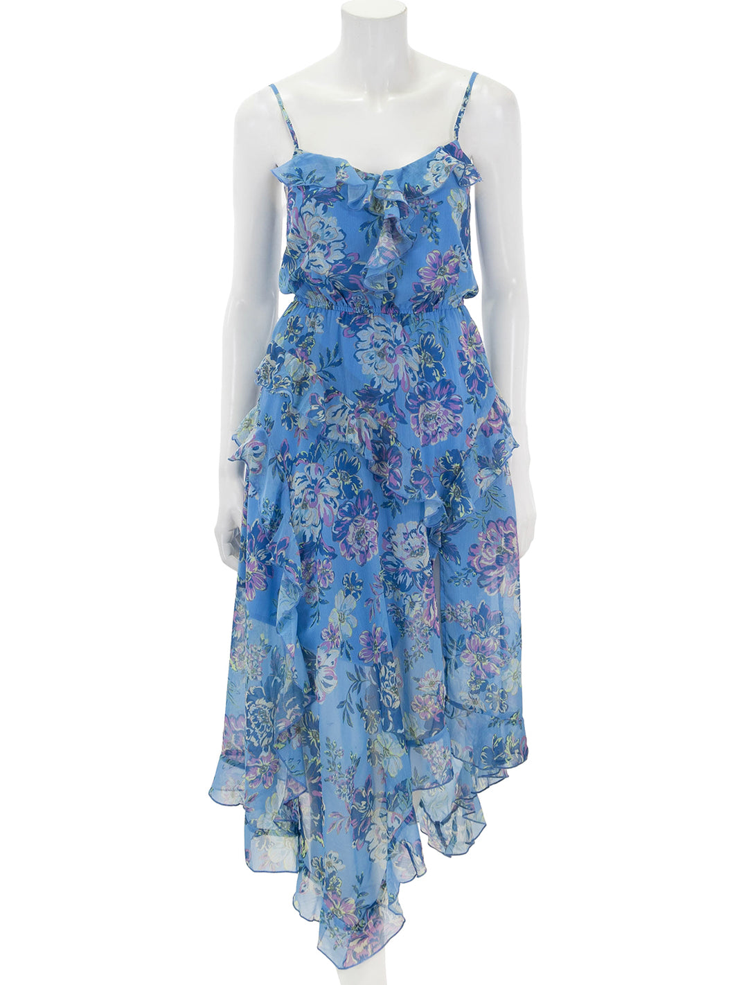 Front view of Steve Madden's delphine dress in azure blue.