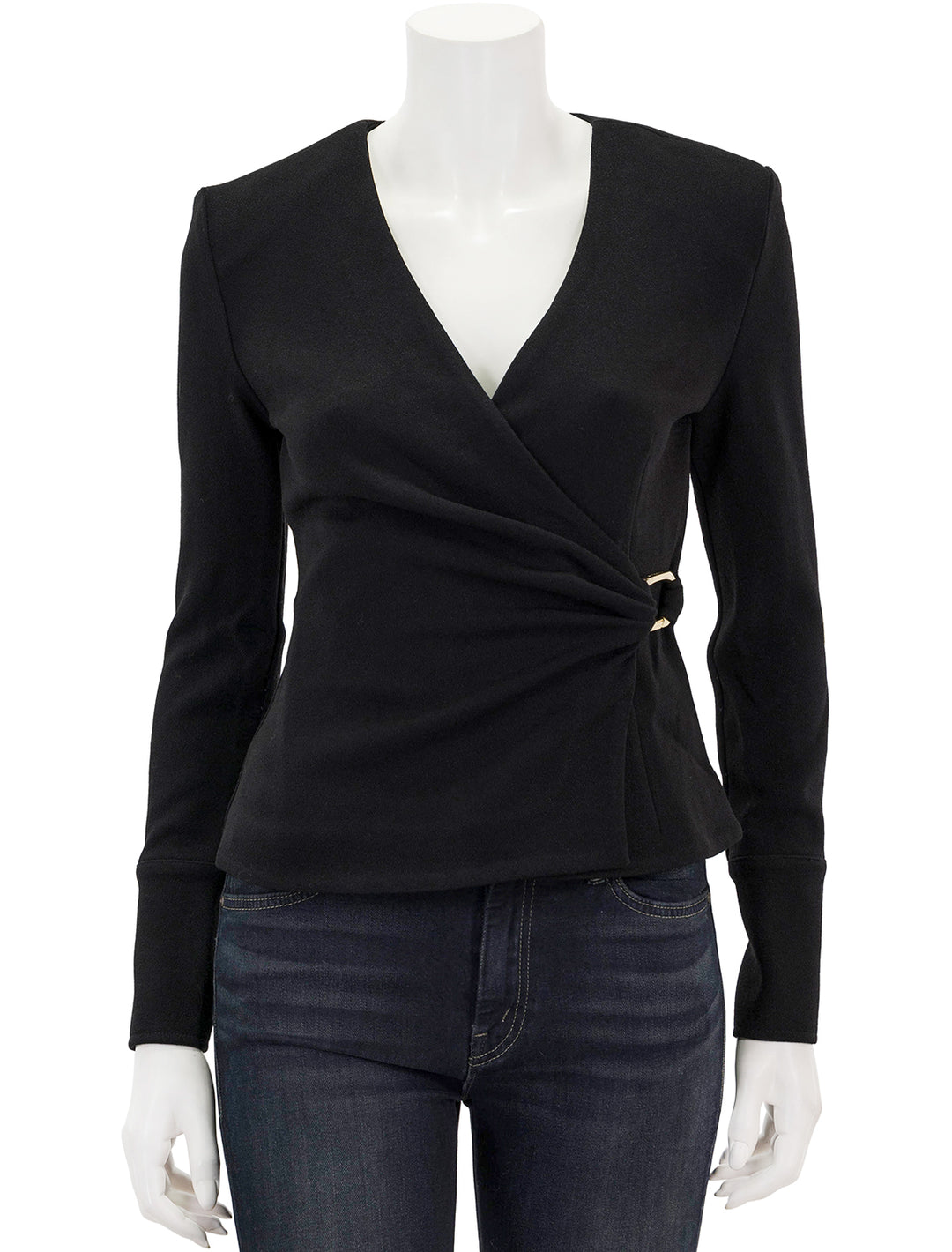 Front view of Anine Bing's joey top in black.