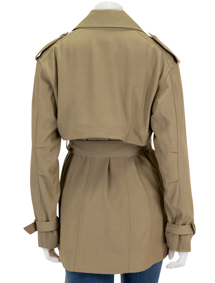 Back view of Rag & Bone's beverly cropped trench.