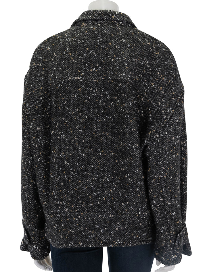 Back view of Isabel Marant Etoile's hanis jacket in black.