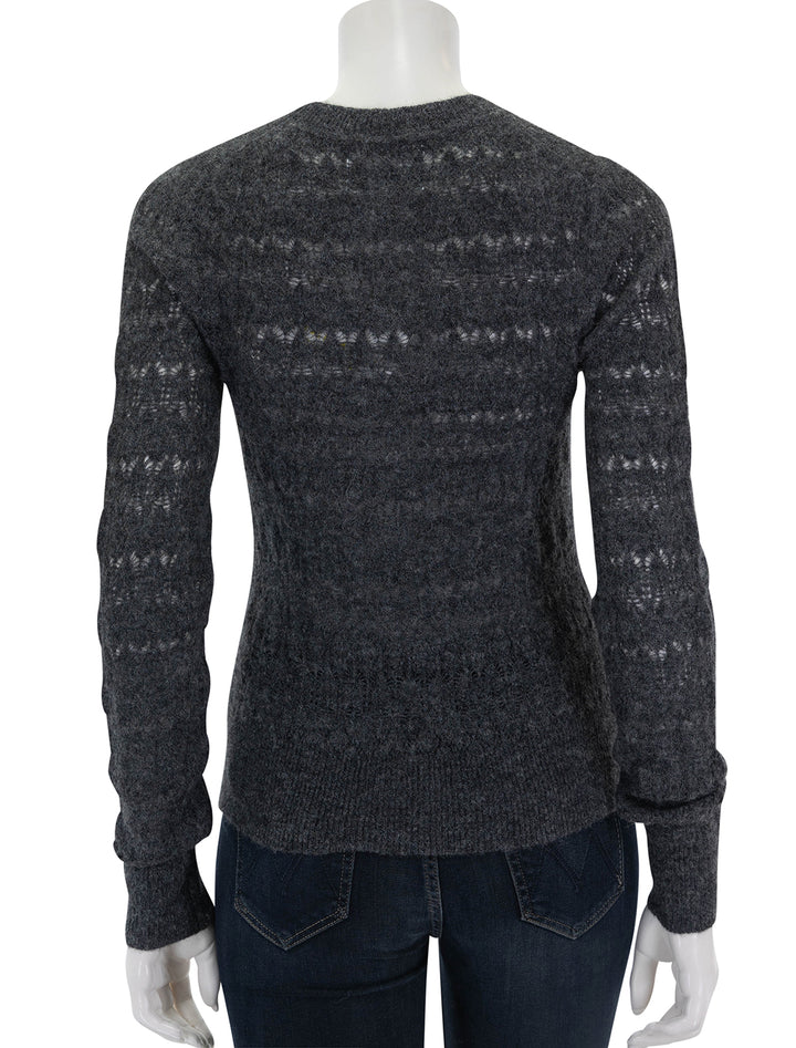 Back view of Isabel Marant Etoile's acia sweater in dark grey.