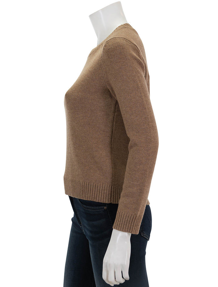 Side view of Isabel Marant Etoile's ludma zip accent pullover in camel.