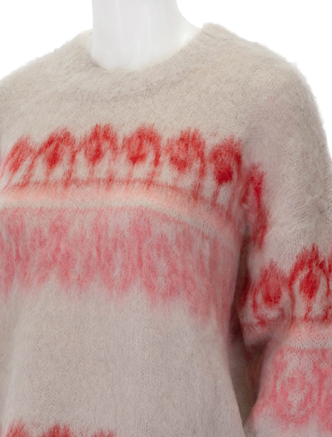 Close-up view of Isabel Marant Etoile's dully pullover in raspberry.