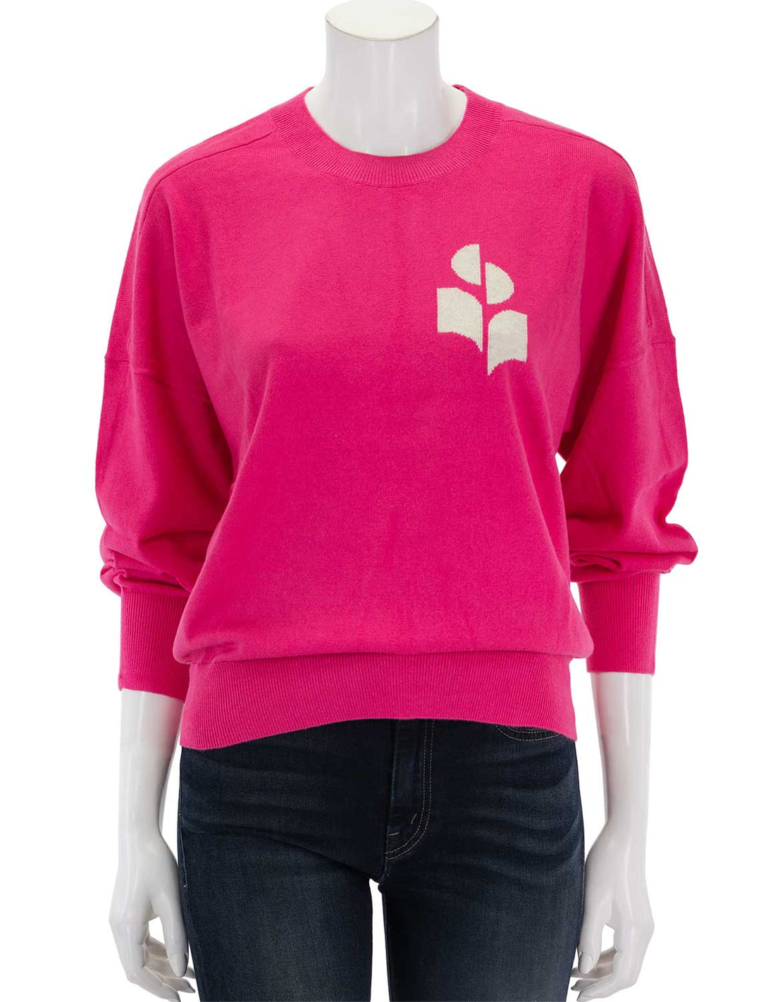 Front view of Isabel marant etoile's marisans pullover in orchid.