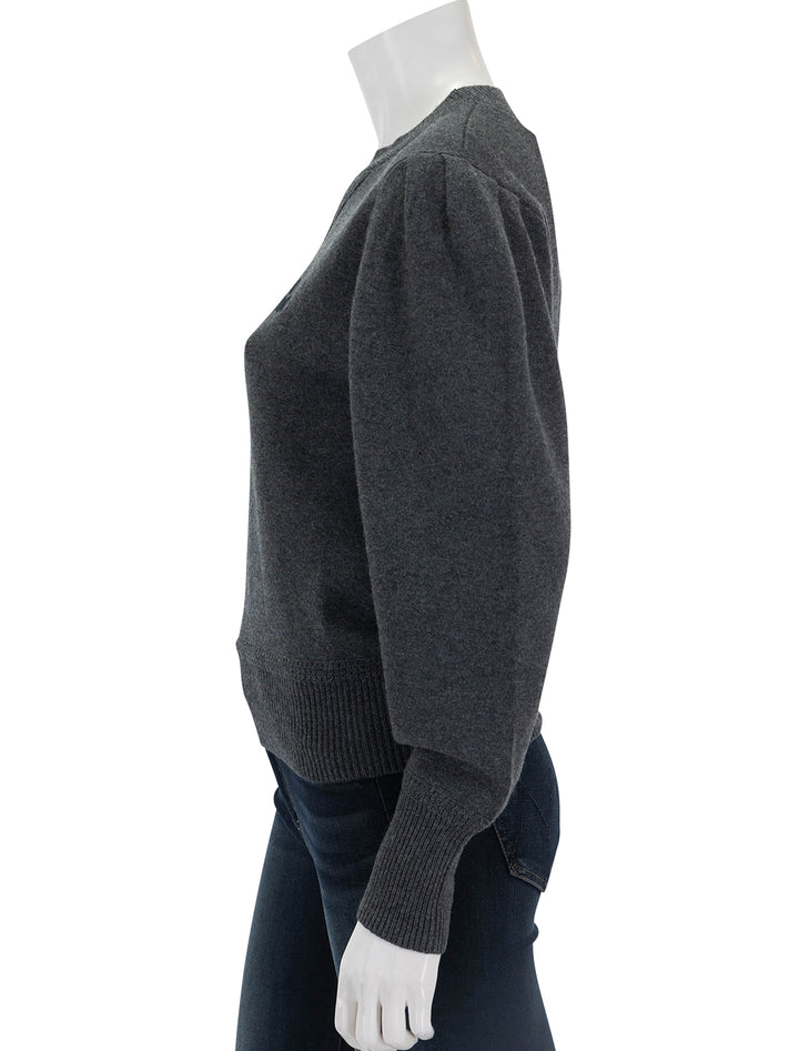 Side view of Isabel Marant Etoile's kelaya pullover in anthracite.