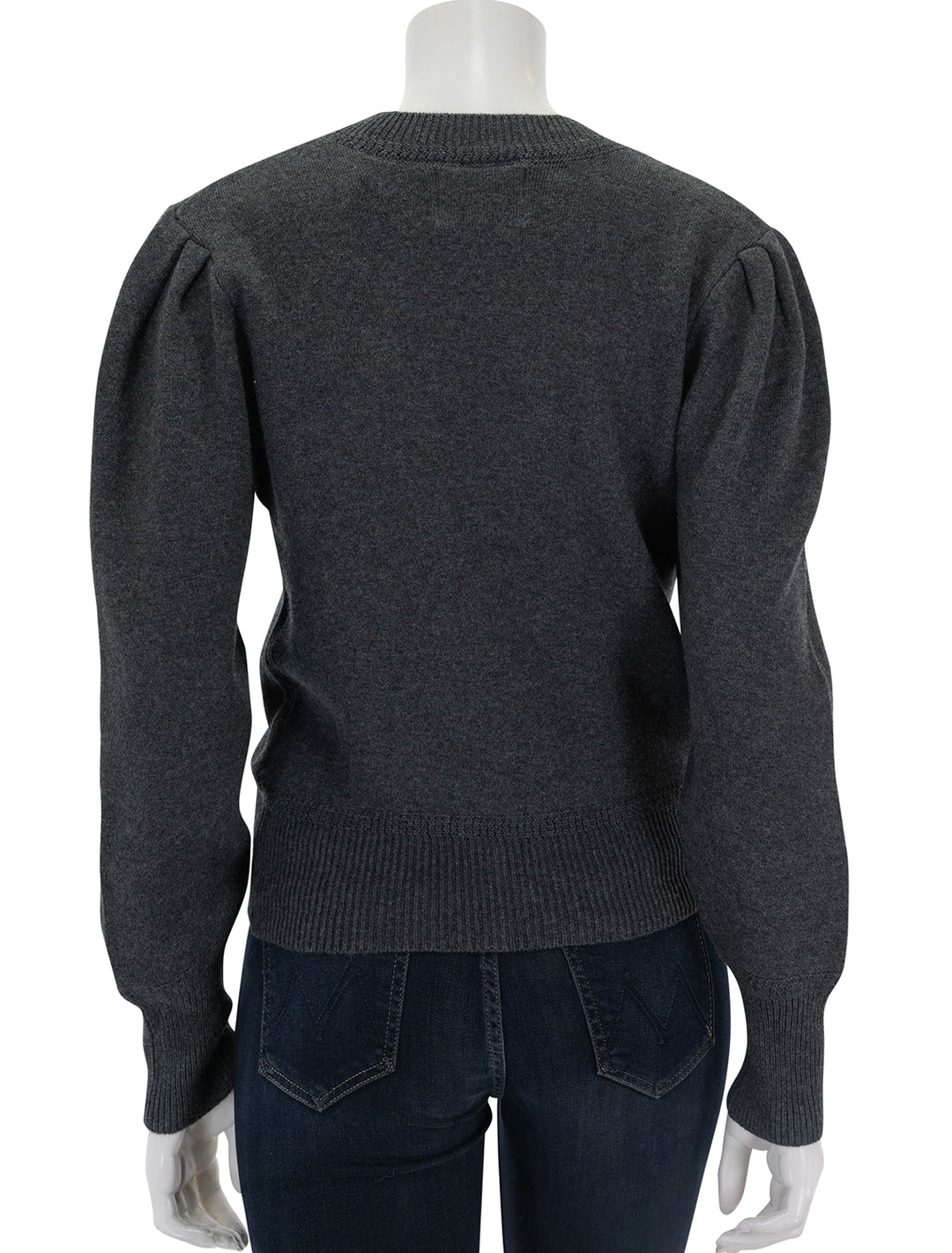 Back view of Isabel Marant Etoile's kelaya pullover in anthracite.