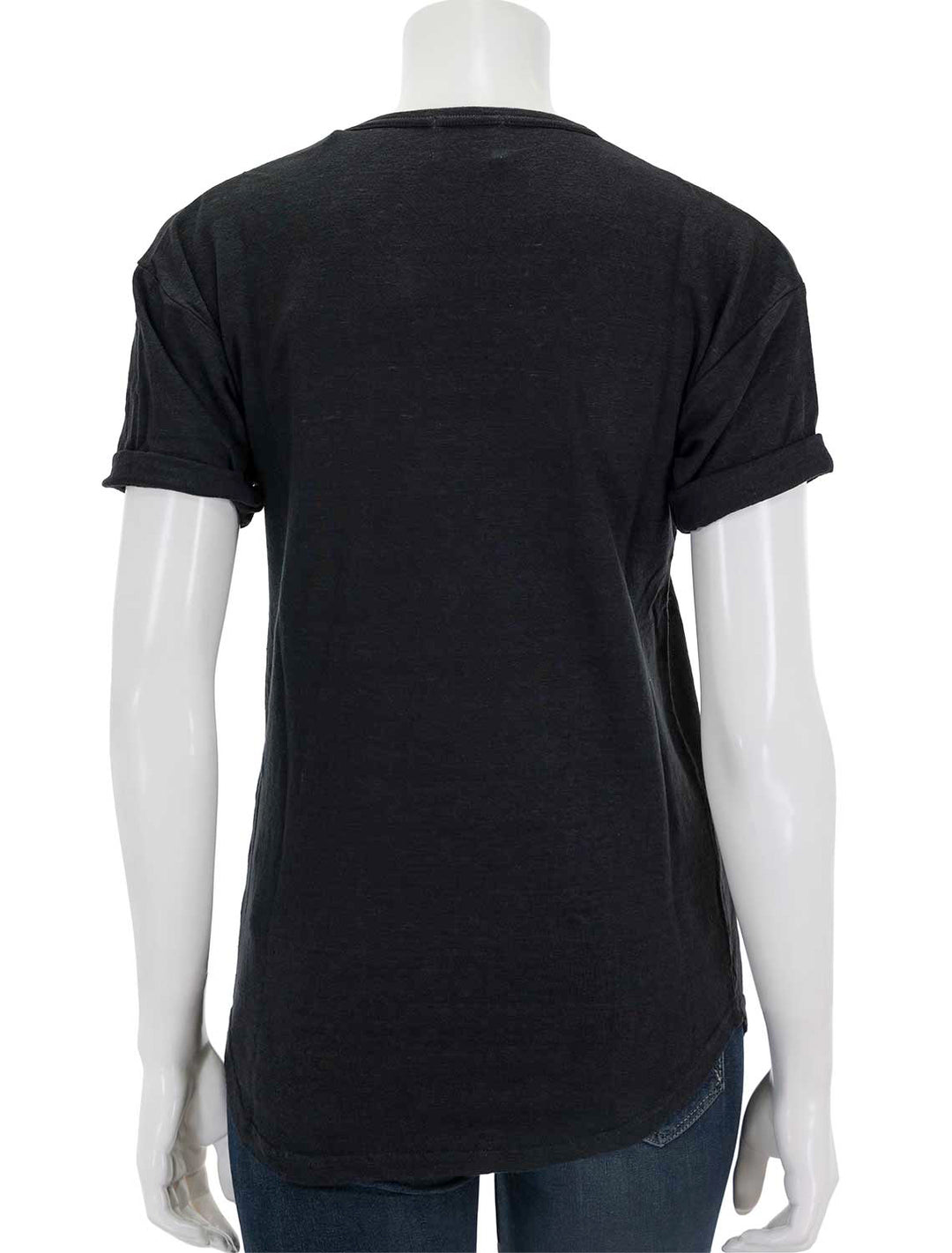 Back view of Isabel Marant Etoile's koldi tee in black.