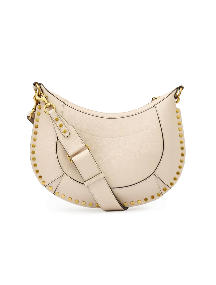 Back view of Isabel marant etoile's naoko shoulder bag in light biege.