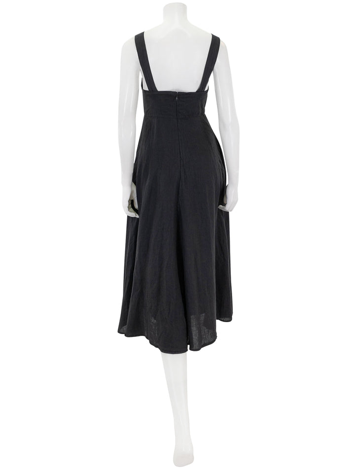 Back view of Alex Mill's Breanna Dress in Black Linen.