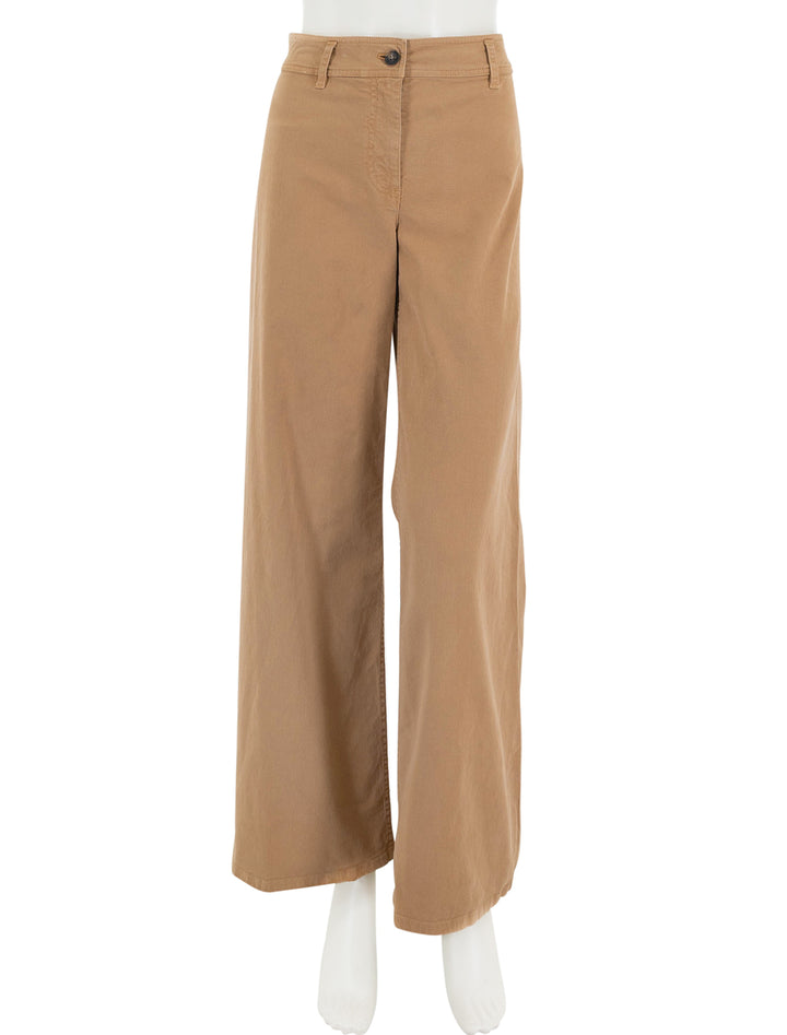 Front view of Nili Lotan's megan pant in fawn.