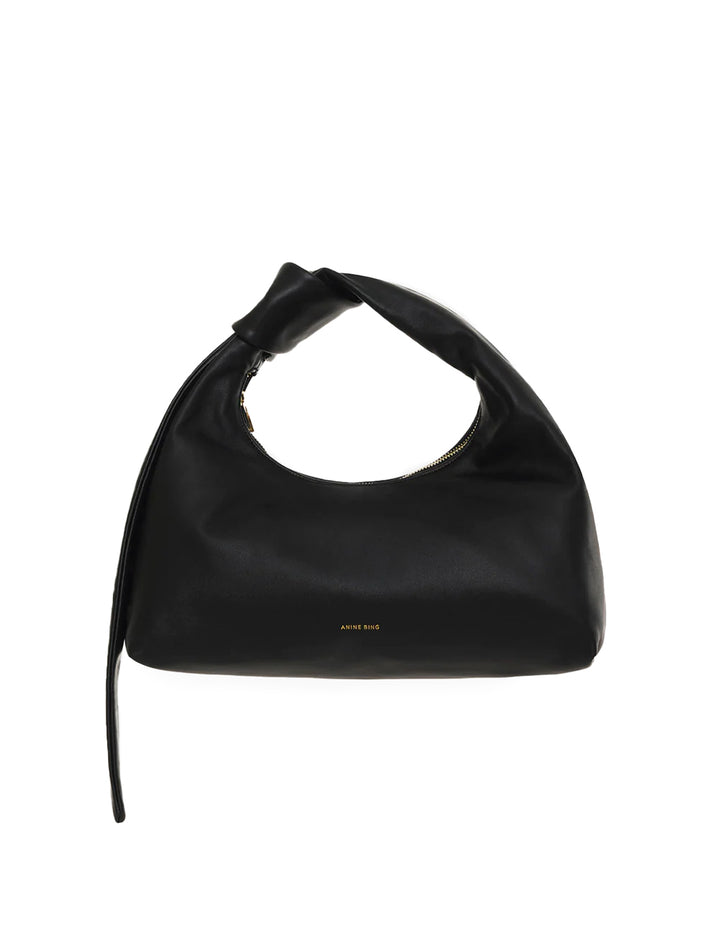 Front view of Anine Bing's grace bag in black.