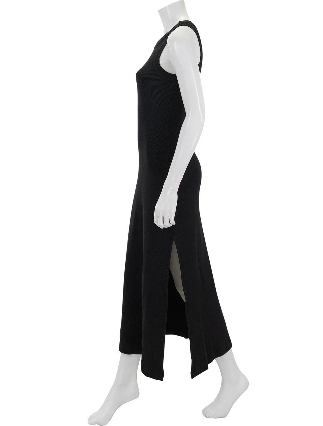 Side view of Citizens of Humanity's isabel tank dress in black.