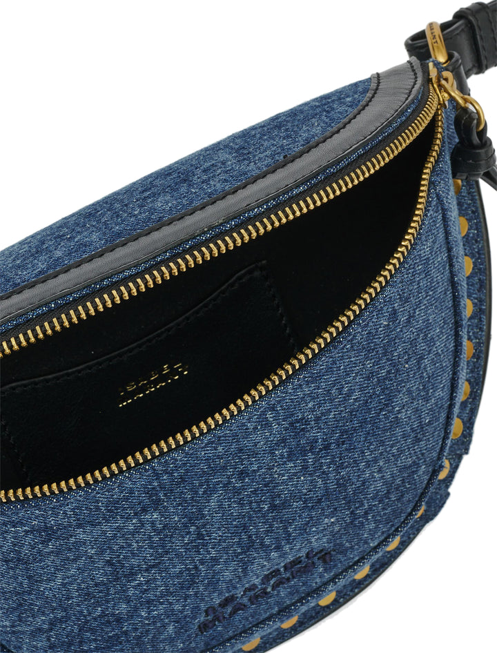 Close-up view of Isabel Marant Etoile's skano in dark blue.