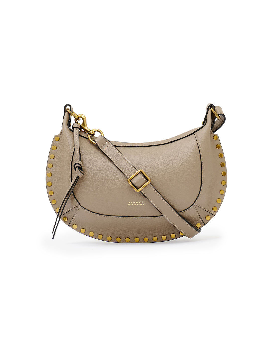 Front view of Isabel Marant Etoile's oksan moon in taupe.