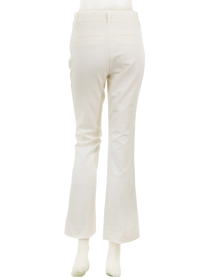 Back view of Derek Lam 10 Crosby's crosby cropped flare trousers in white.