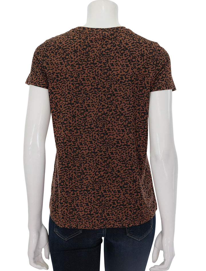 Back view of Marine Layer's swing tee in cheetah.