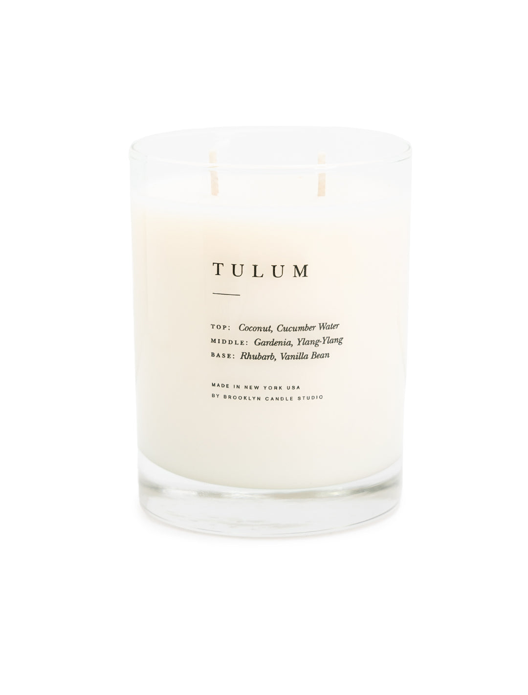 Front view of Brooklyn Candle Studio's ESCAPIST tulum candle.