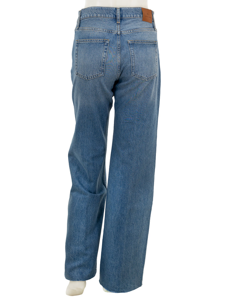 Back view of Anine Bing's hugh jean in panama blue.