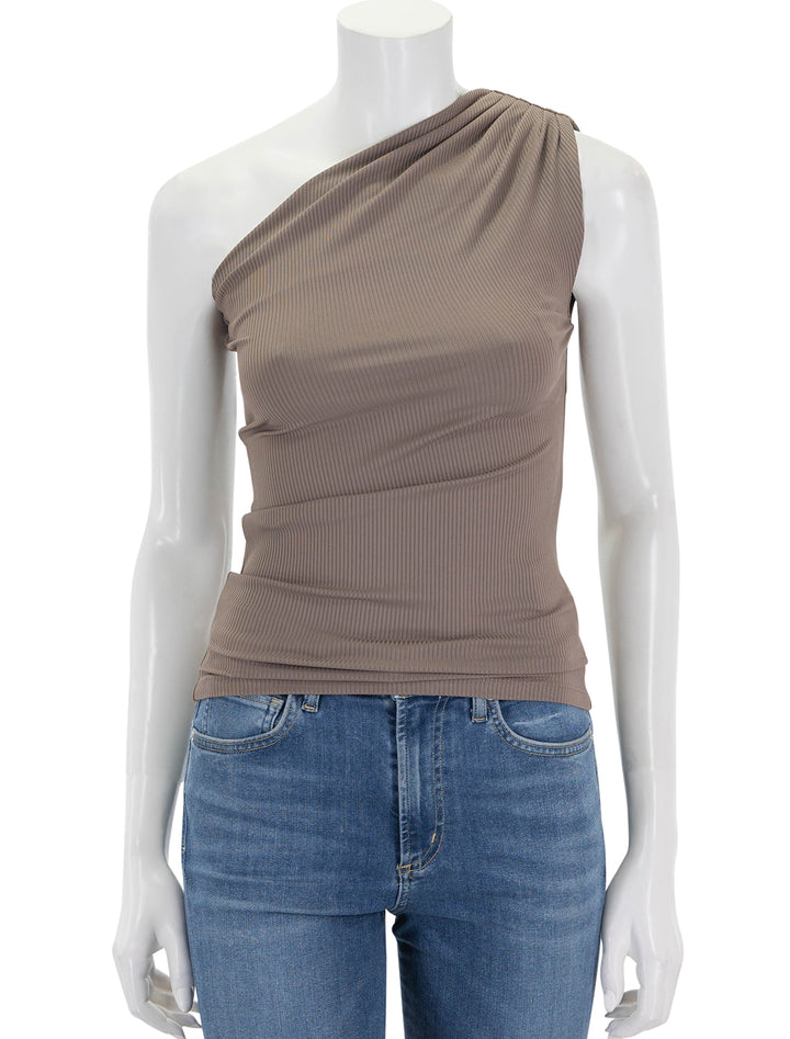 Front view of Anine Bing's camila top in iron.