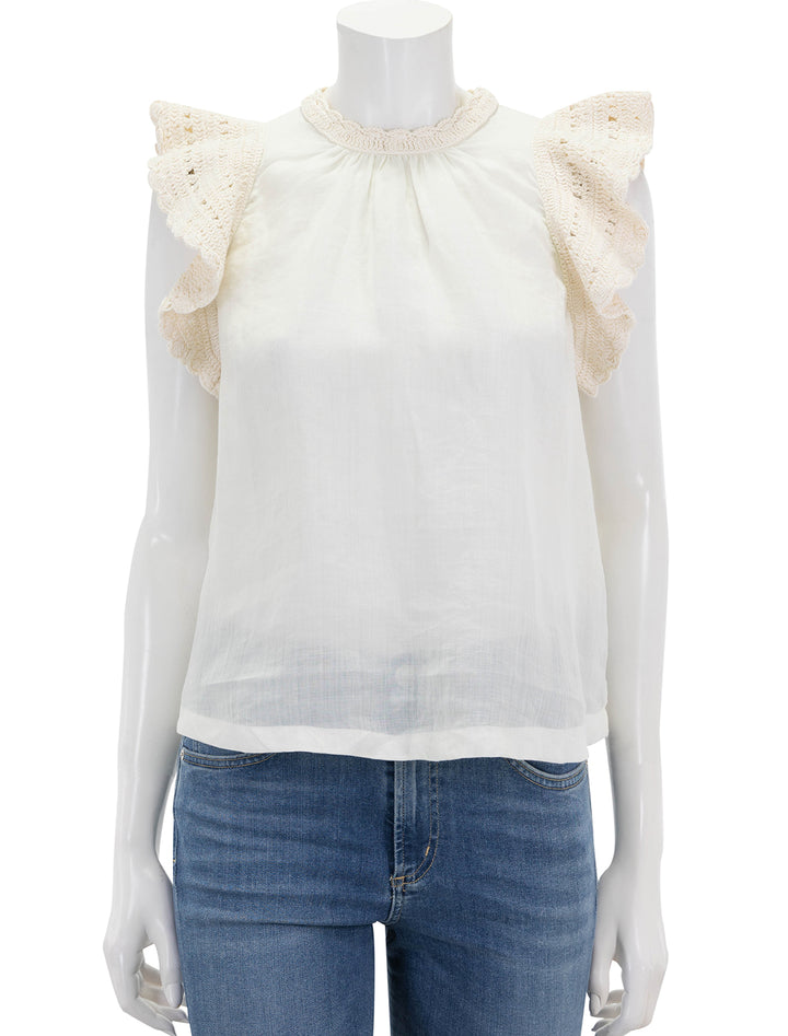 Front view of Ulla Johnson's kai top in pristine.