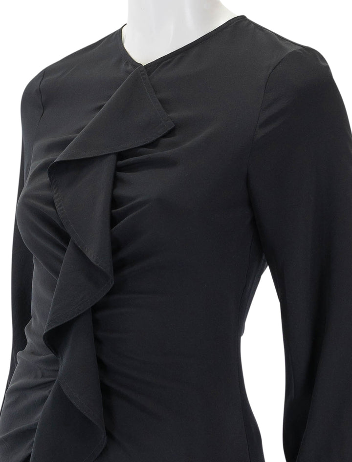 Close-up view of Ulla Johnson's salima dress in noir.