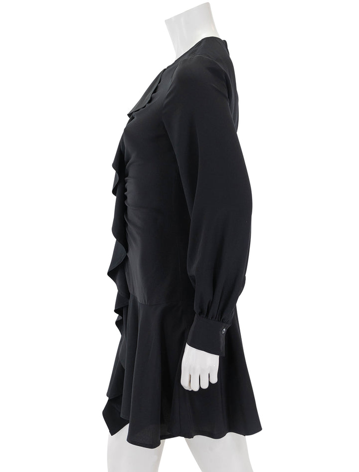 Side view of Ulla Johnson's salima dress in noir.